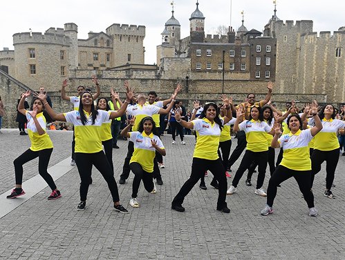 Dance flash mob at the Tower of London
