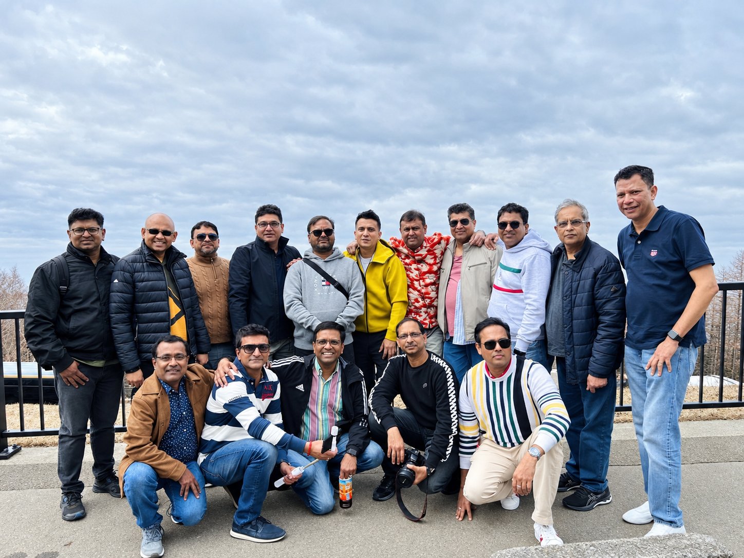 Group of friends on an overseas trip