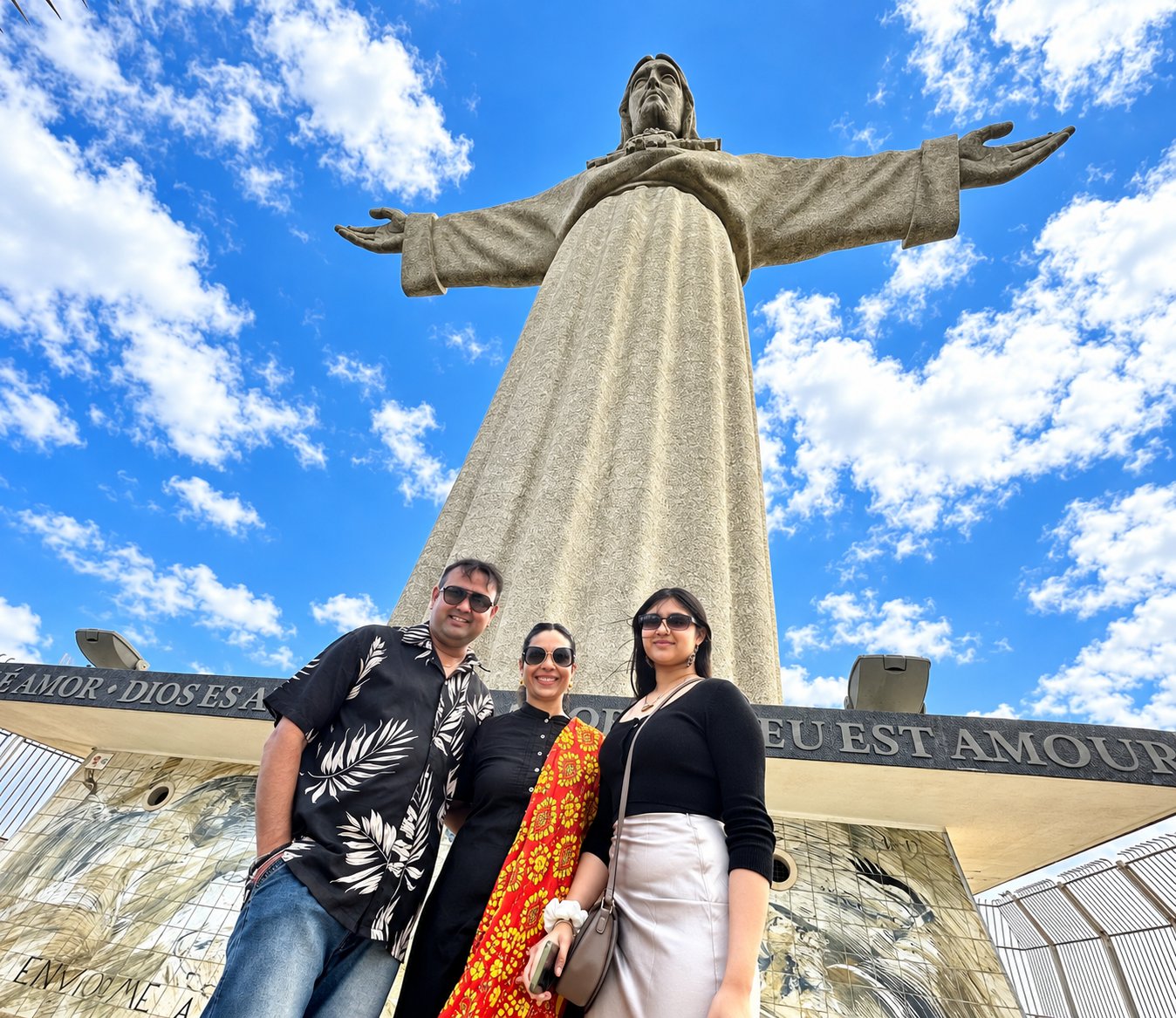 Visiting the Christ the King statue